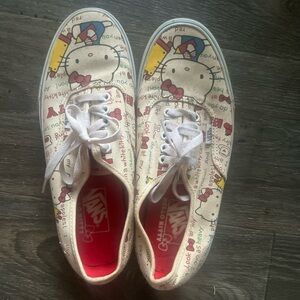 2014 hello kitty vans sneakers. Size men’s 8.5, woman’s 10